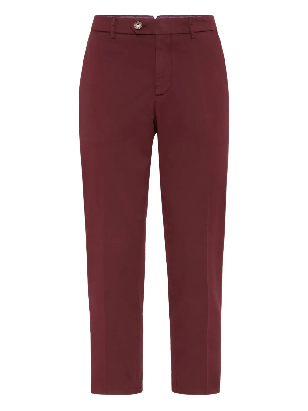 Brunello Cucinelli Gabardine broek met geverfd effect Rood