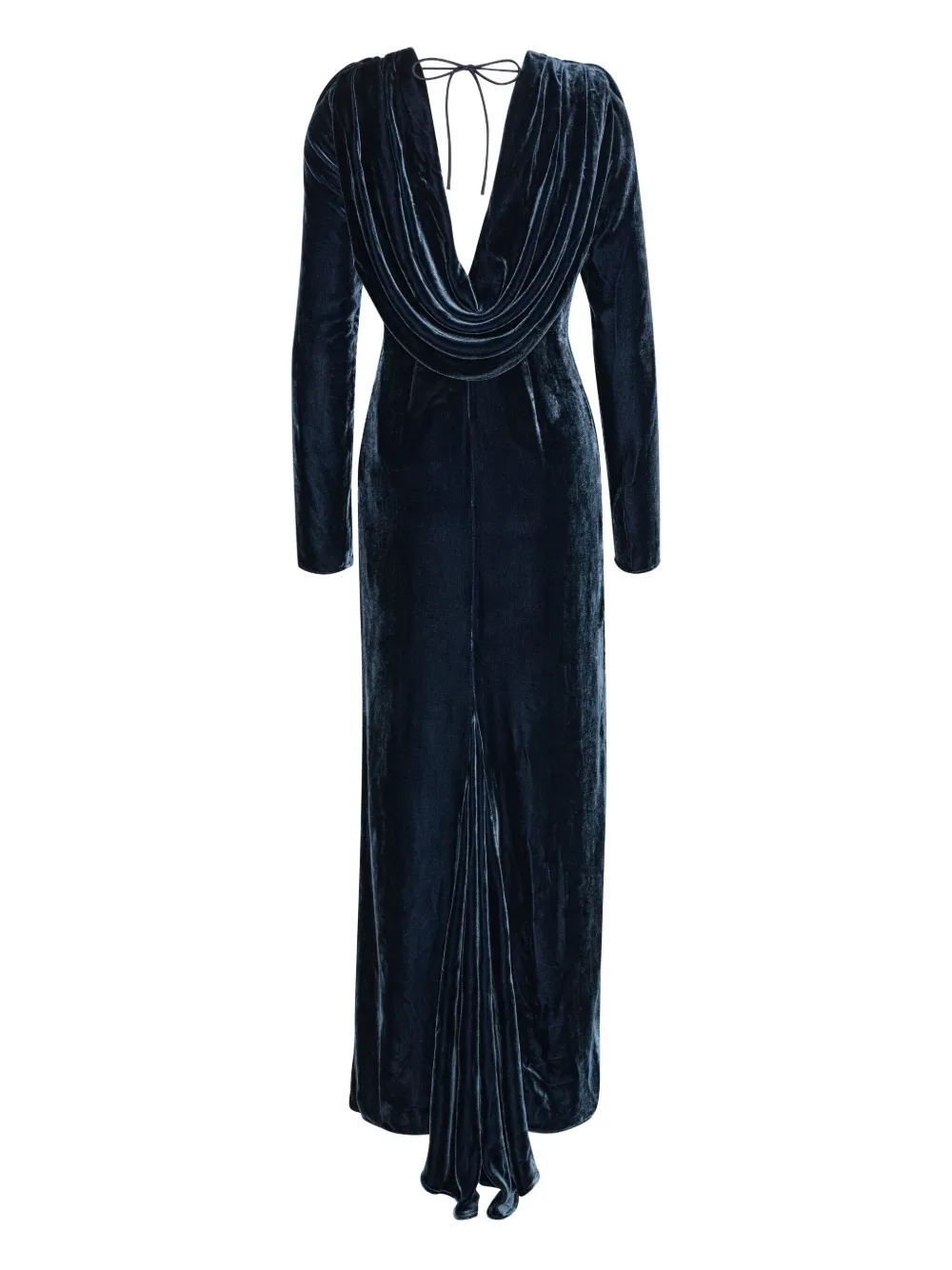 ROTATE BIRGER CHRISTENSEN scoop-neck velvet maxi dress | Blue | Image 1