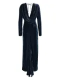 ROTATE BIRGER CHRISTENSEN scoop-neck velvet maxi dress - Blue