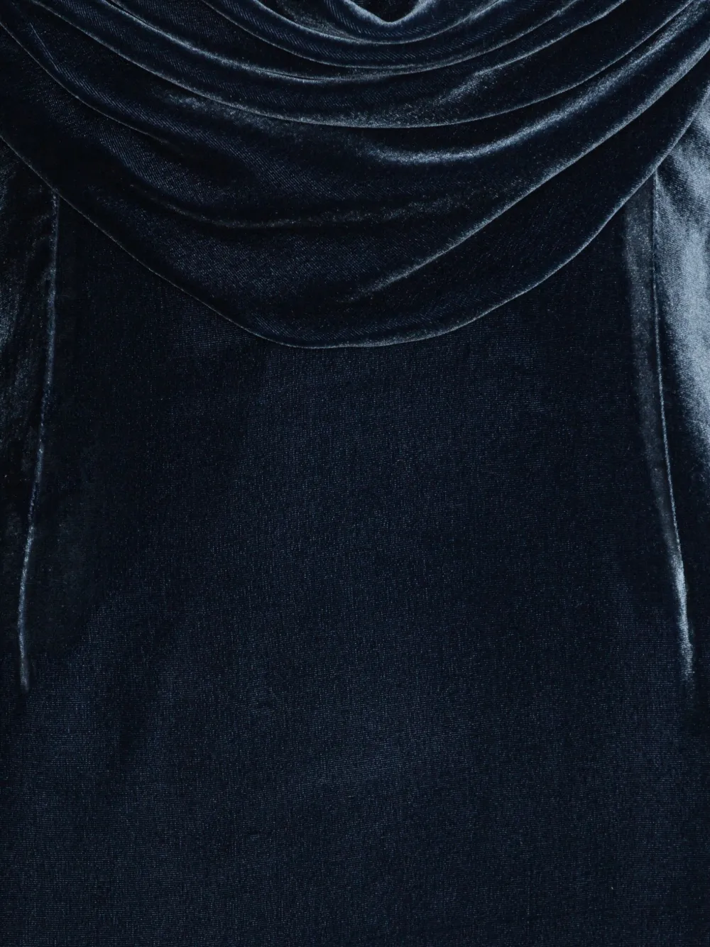 Rotate Birger Christensen Scoop-neck Velvet Maxi Dress In Blue