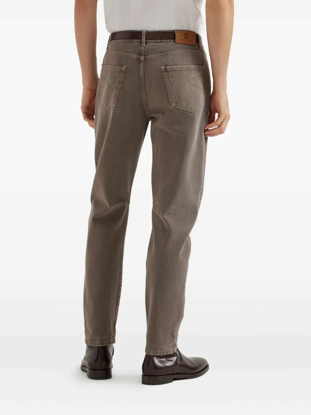 Brunello Cucinelli Leisure five-pocket cotton jeans Grijs