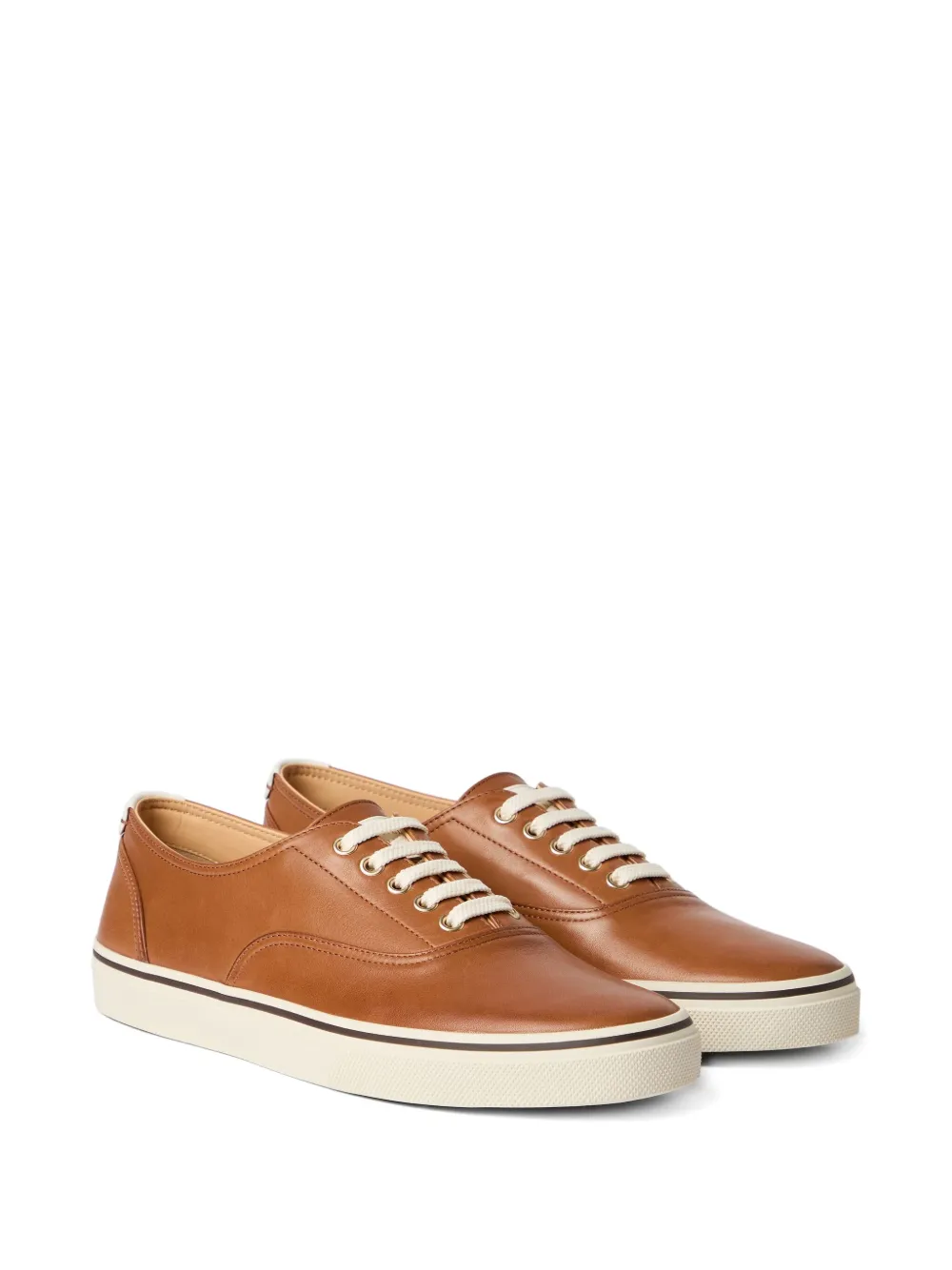 Brunello Cucinelli calfskin lace-up sneakers | Low-Tops | Image 2