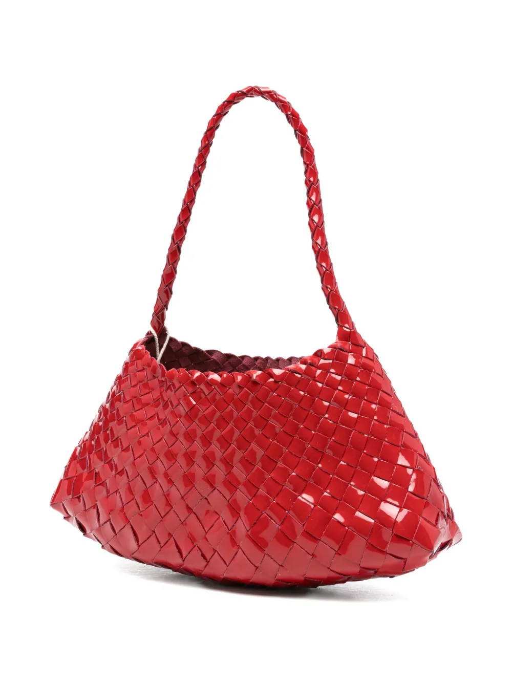 DRAGON DIFFUSION Rosanna woven-leather shoulder bag Rood