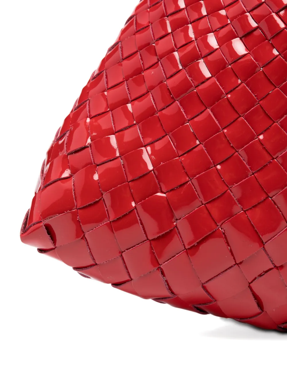 DRAGON DIFFUSION Rosanna woven-leather shoulder bag Rood