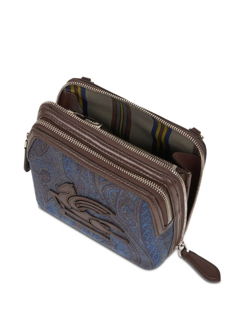 ETRO ペイズリーメッセンジャーバッグ | ブルー | FARFETCH JP
