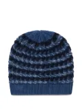 ETRO wool-blend patterned beanie - Blue