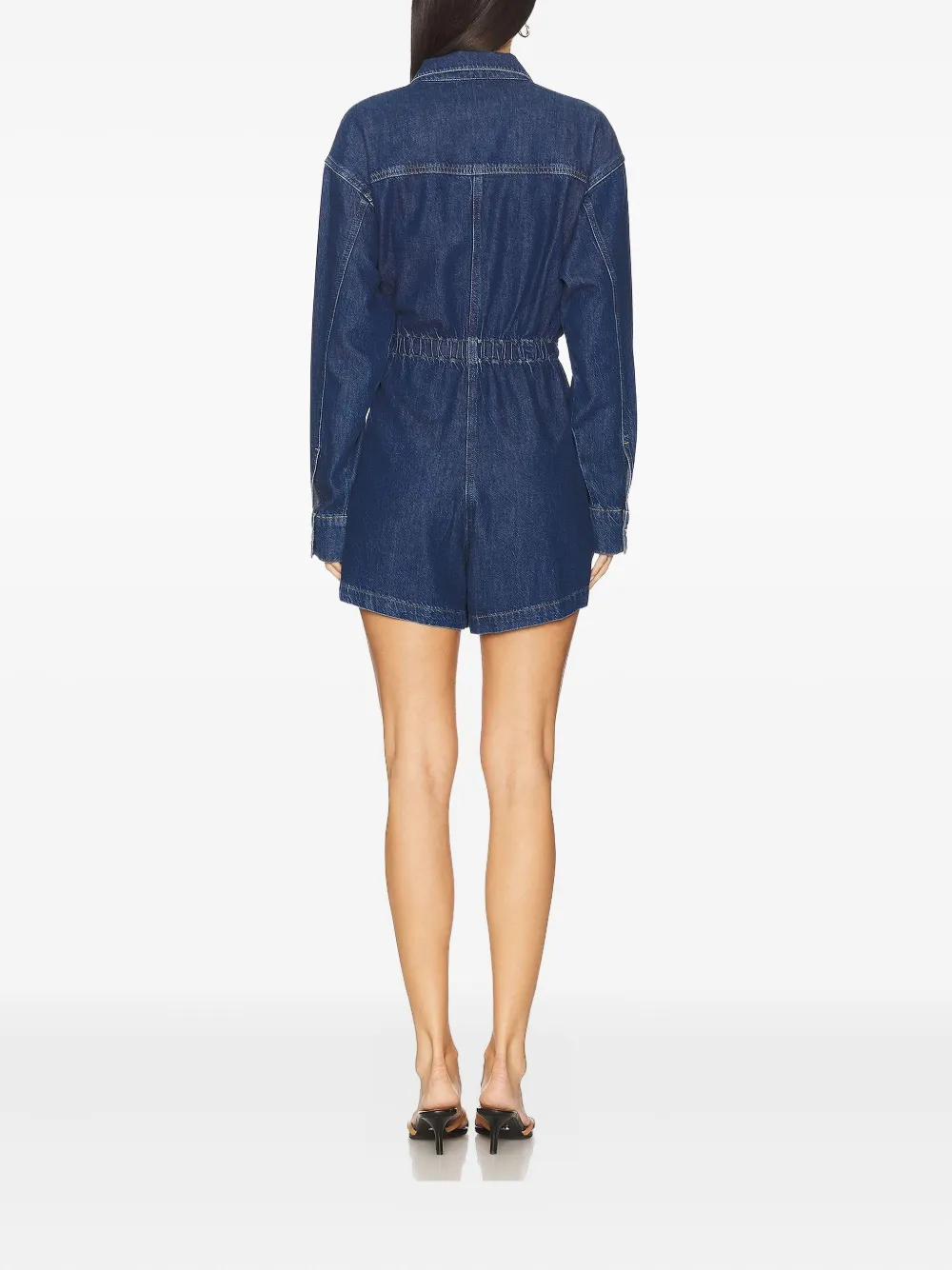 Paige Madigan Buttoned Romper In Blue