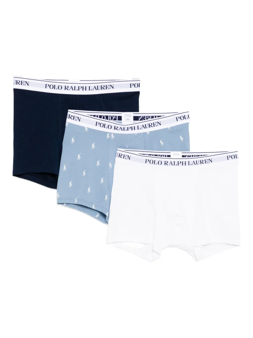 Polo Ralph Lauren Logo-waistband Briefs (set Of Three) In Multi