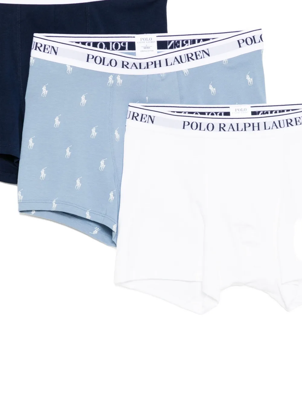Polo Ralph Lauren Logo-waistband Briefs (set Of Three) In Multi