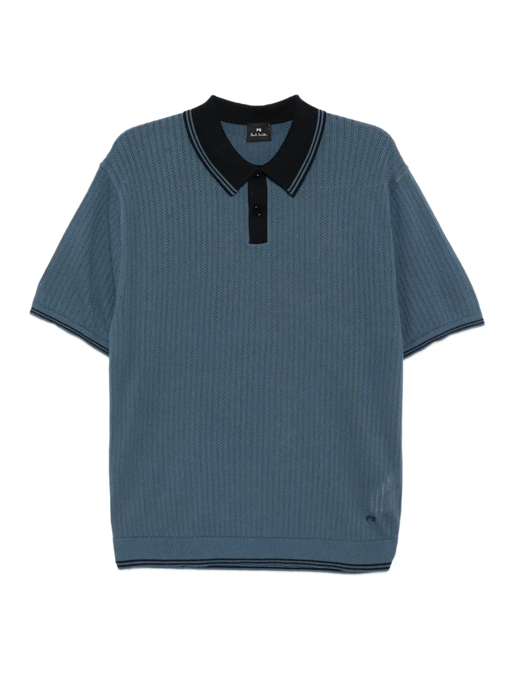 PS Paul Smith Gebreid poloshirt Blauw