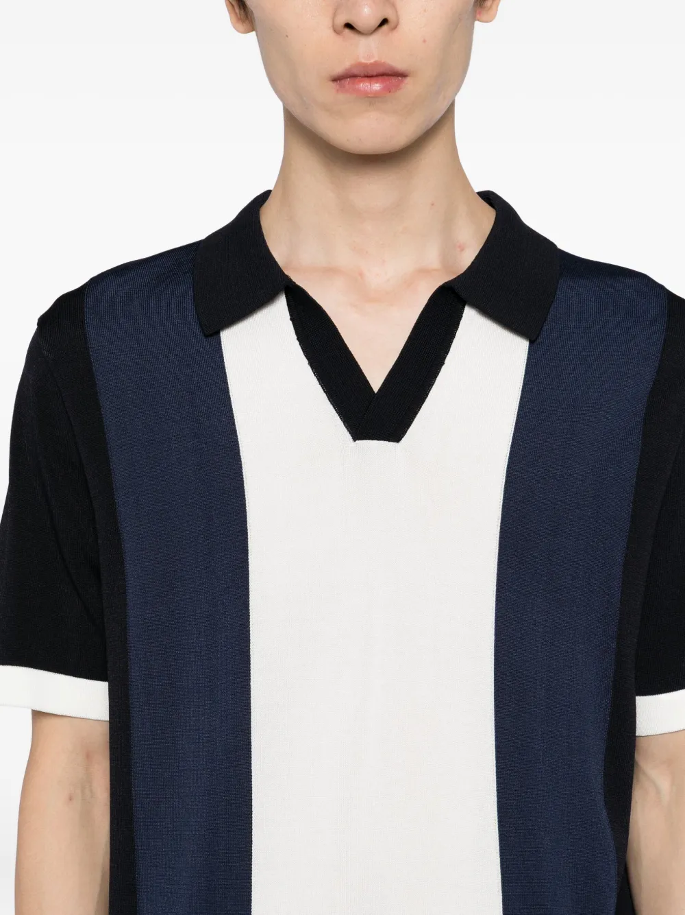 Raith Color Block Polo Shirt In Blue