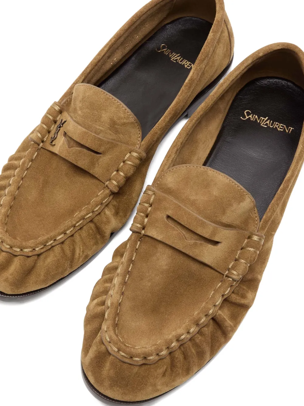 Saint Laurent Suède loafers - Bruin
