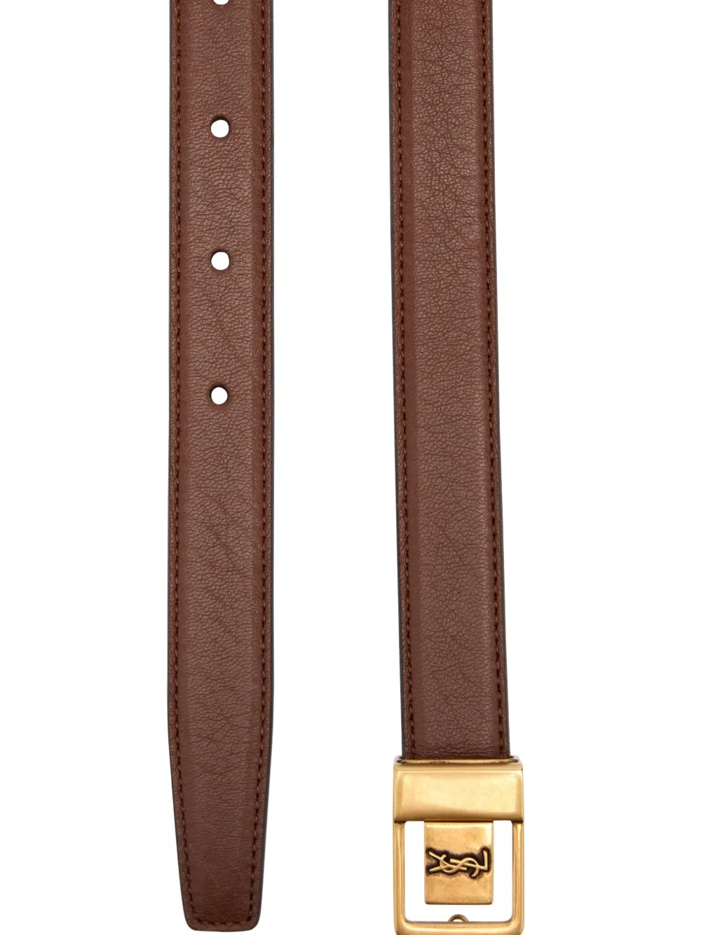 Saint Laurent logo-buckle belt - Bruin