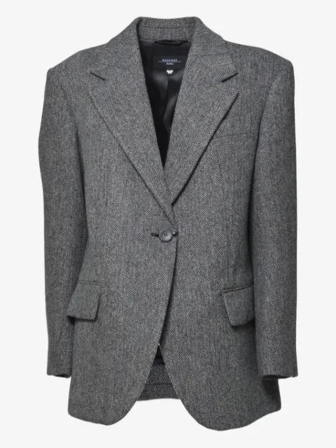 Weekend Max Mara herringbone-pattern single-breasted blazer