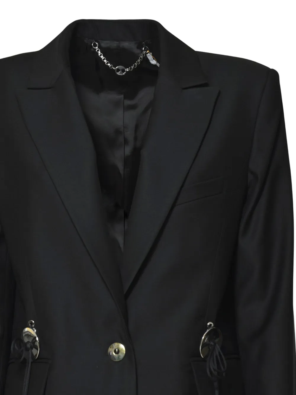 Rabanne Buttoned Blazer In Black