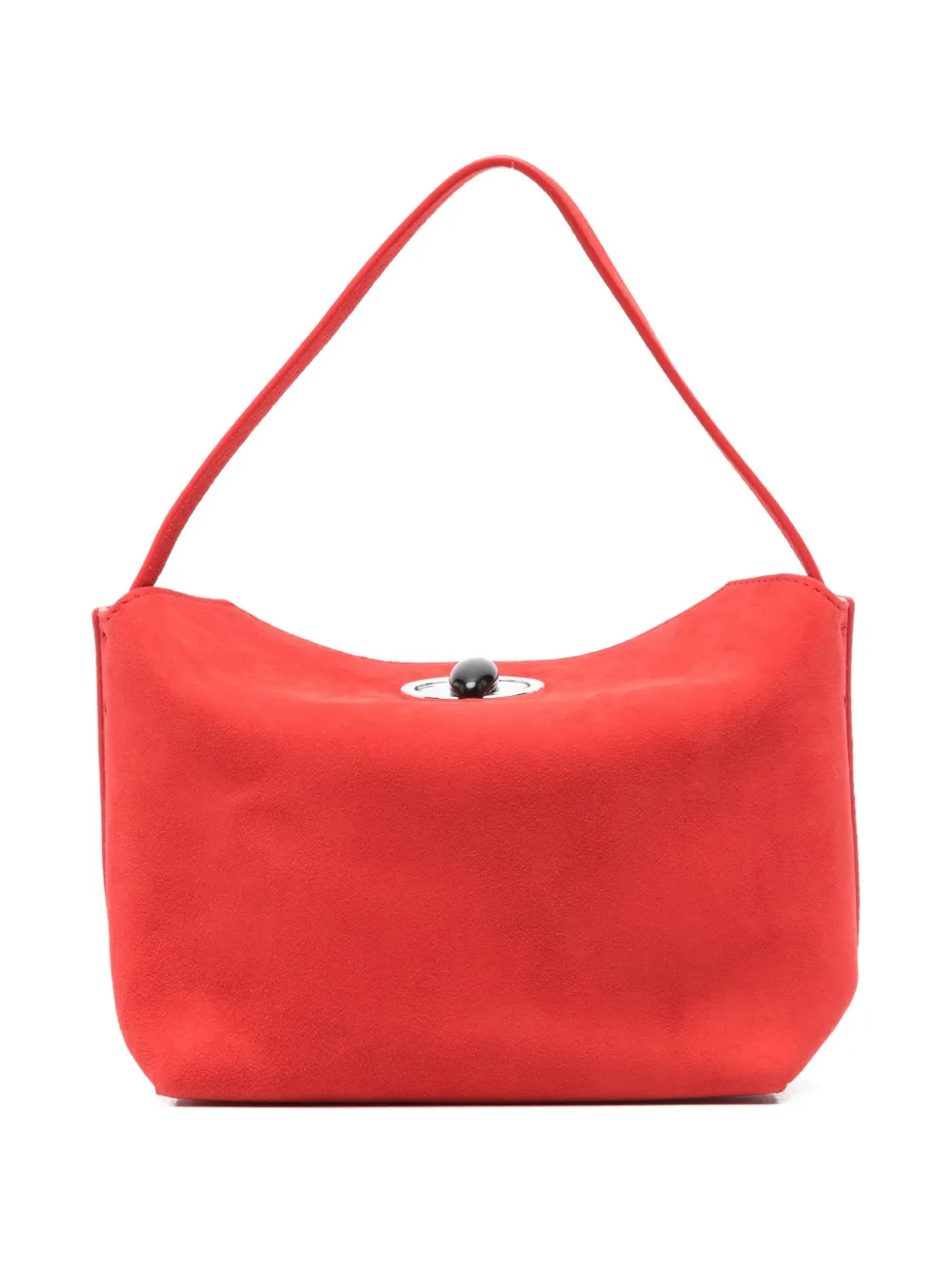 Christopher Esber Turnlock suede mini tote bag | Red | Image 1