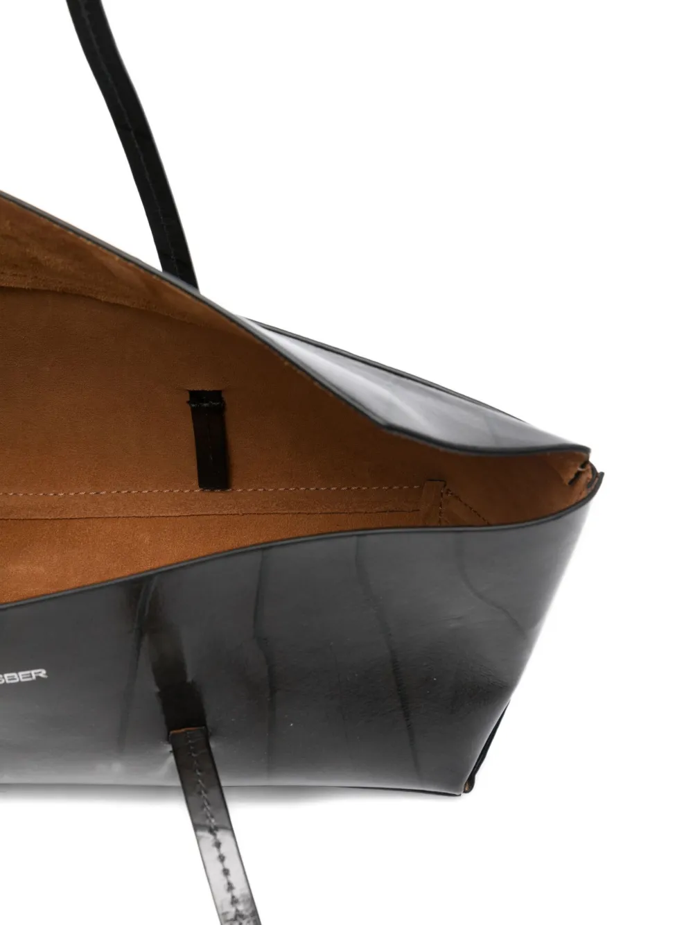 Christopher Esber Gondola Leaf lakleren shopper Zwart