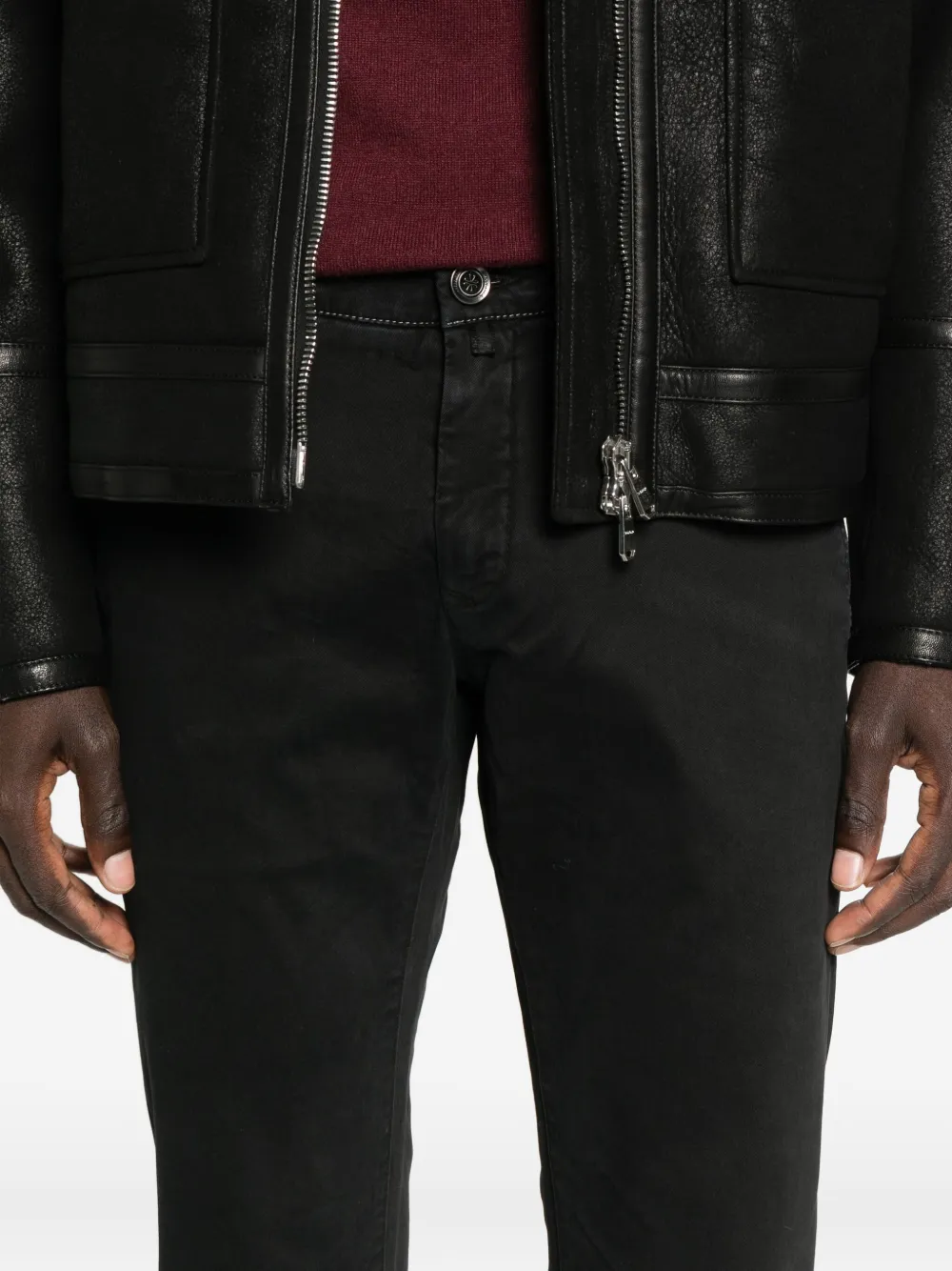 Jacob Cohen Straight-leg Trousers In Black