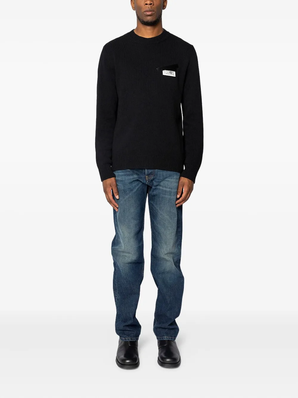 Mm6 Maison Margiela Faded-wash Straight-leg Jeans In Blue