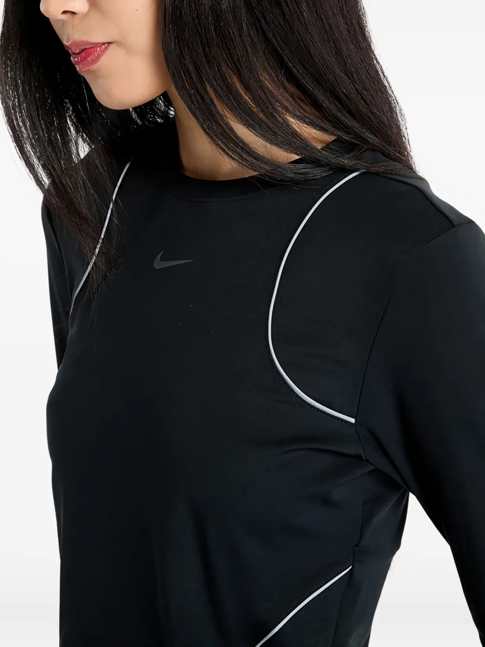 Nike long-sleeve panelled top Zwart