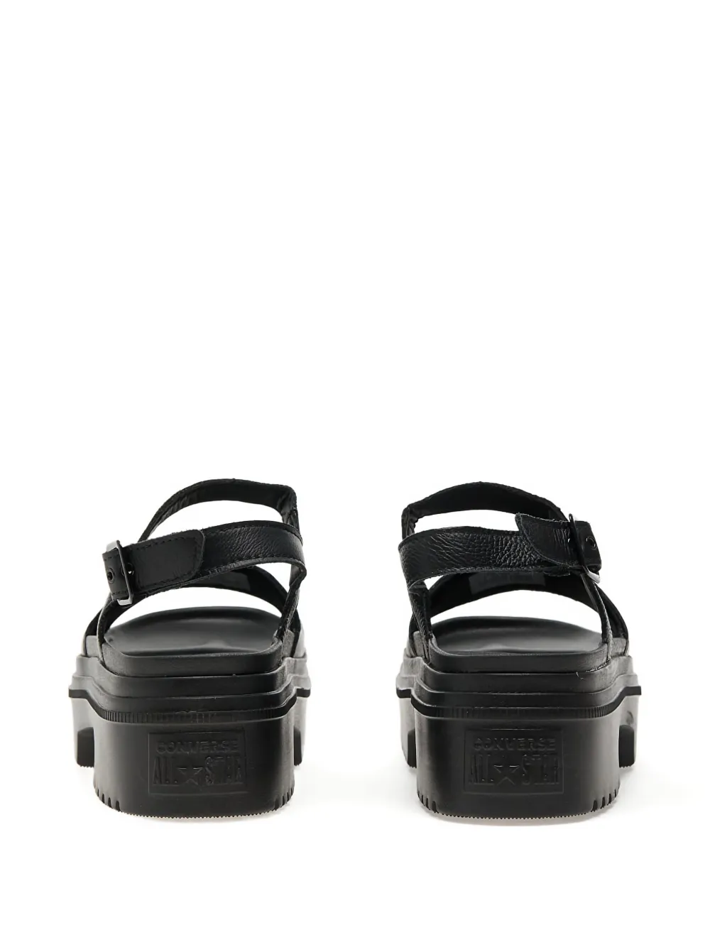 Converse Lugged Heel Buckle-strap Platform Sandals In Black