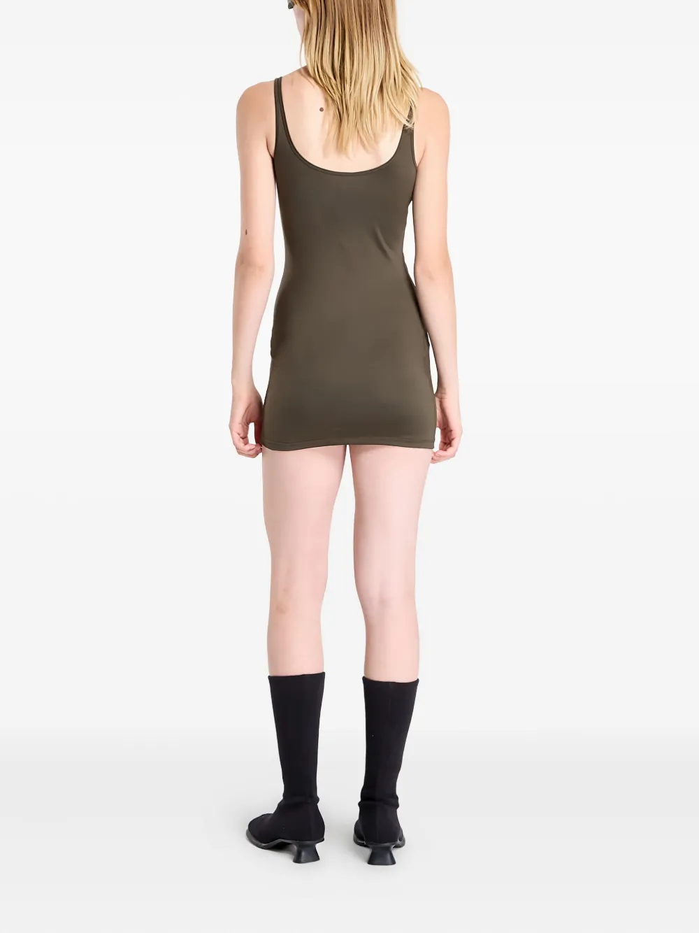 Diesel scoop-neck dress Groen