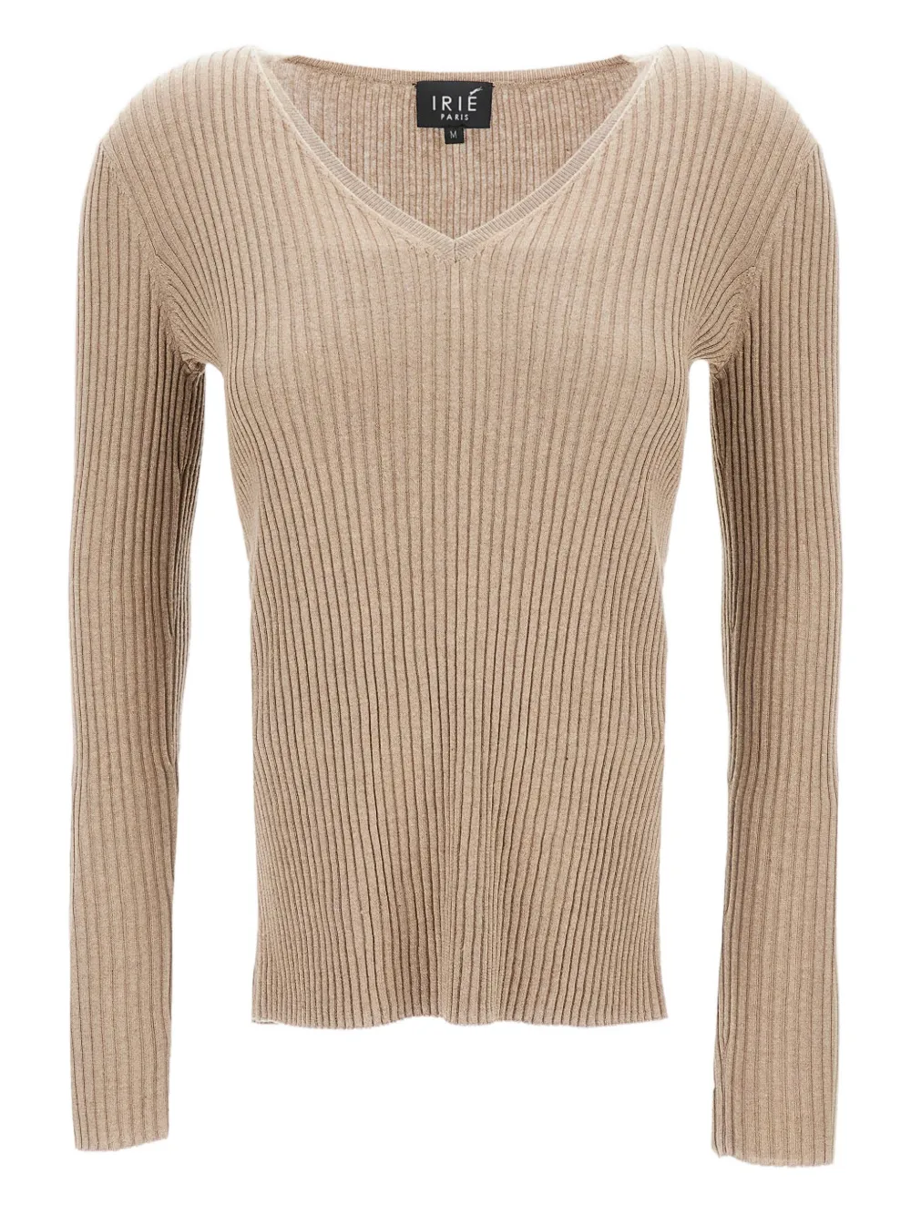Irie V-neck Ribbed-knit Jumper In Neutral