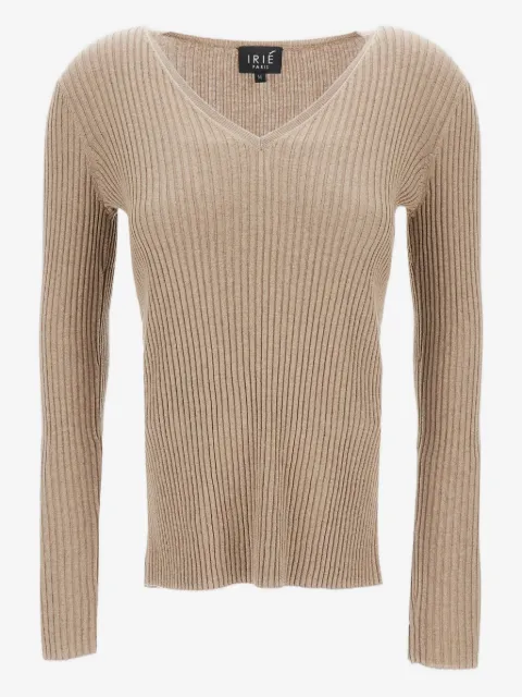 Irie' pull en maille côtelée à col v