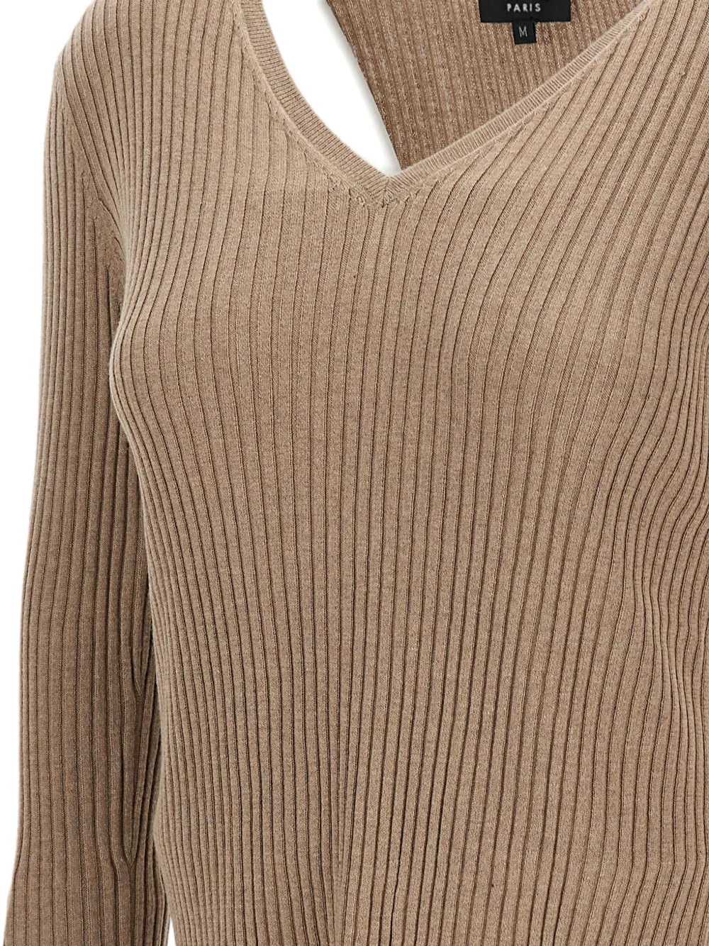 Irie V-neck Ribbed-knit Jumper In Neutral