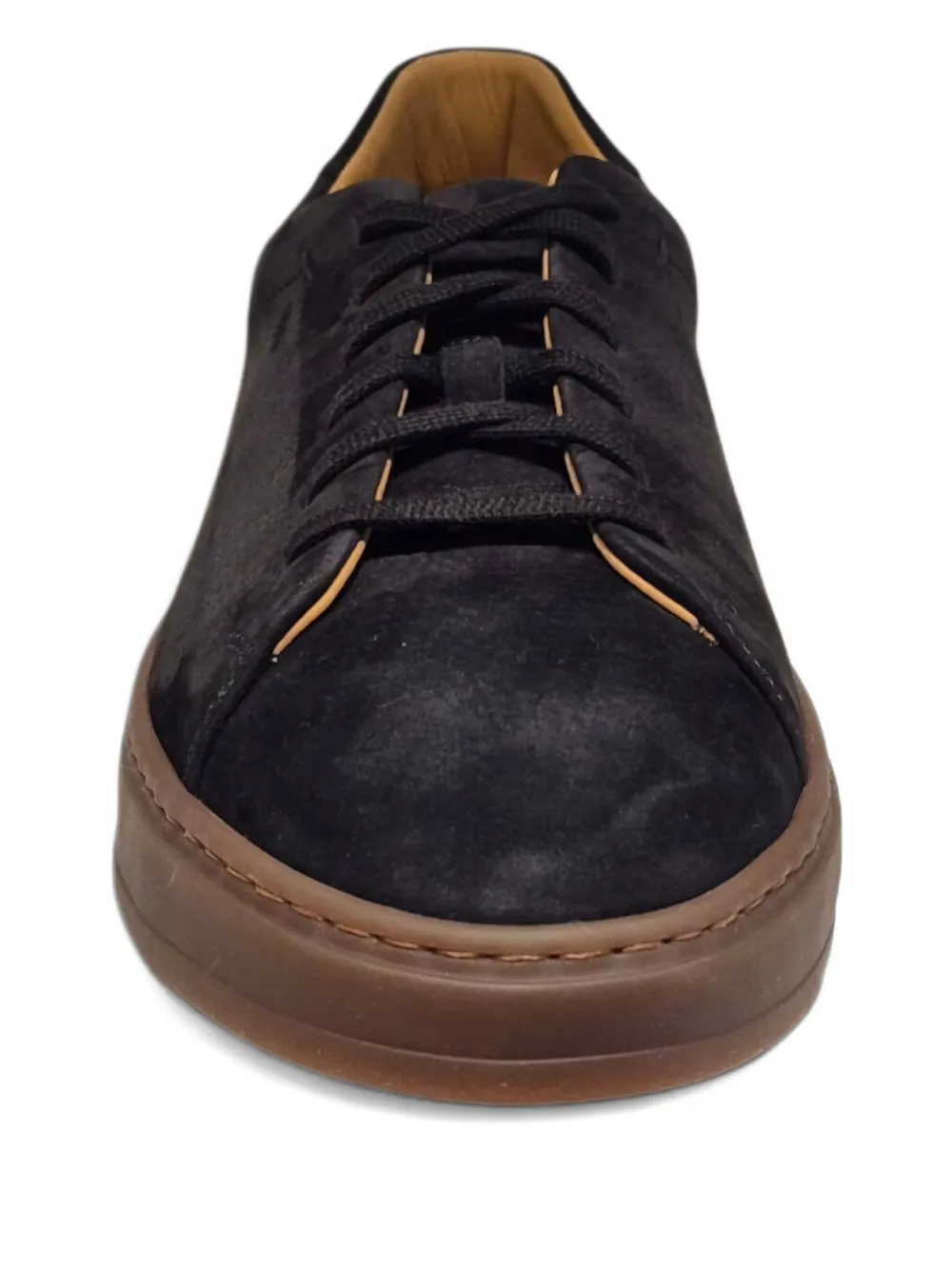 Henderson Baracco suede leather lace-up trainers Black