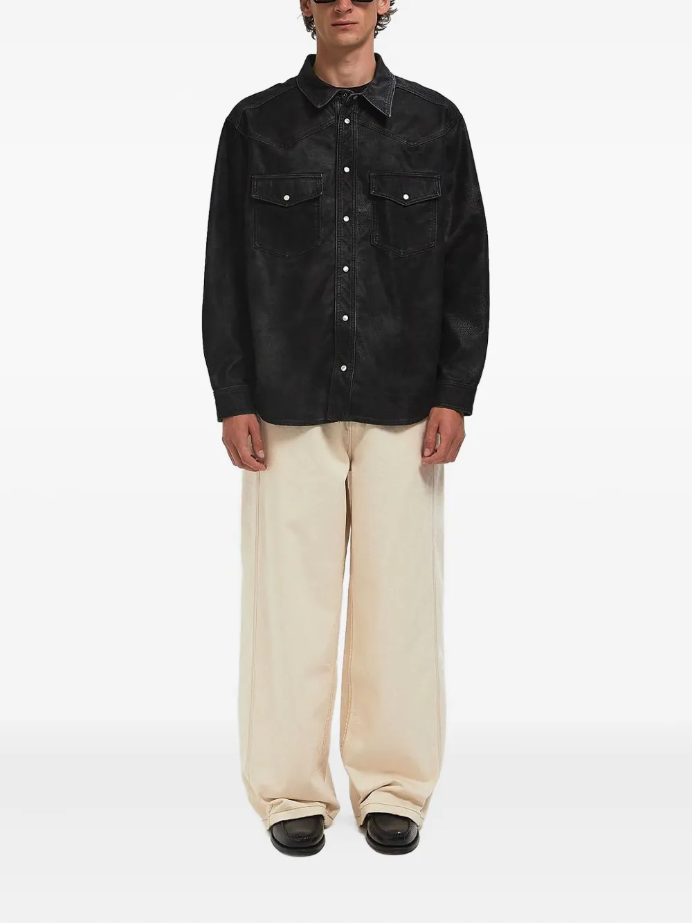 MARANT Kadrian shirtjack met dubbele zak Zwart