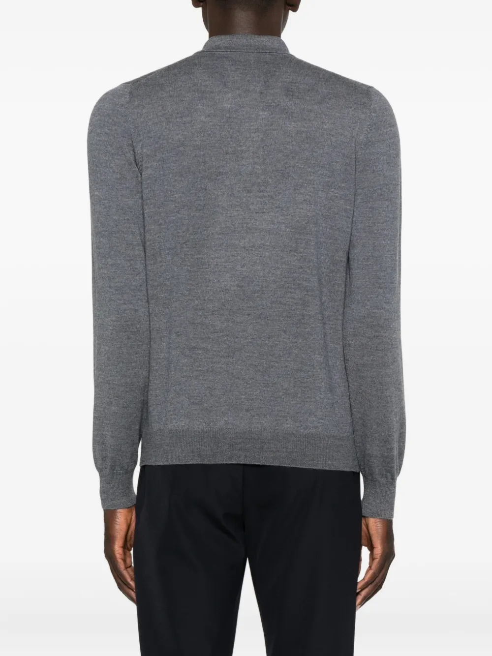 Tagliatore Merinos Polo Manica Lunga In Gray