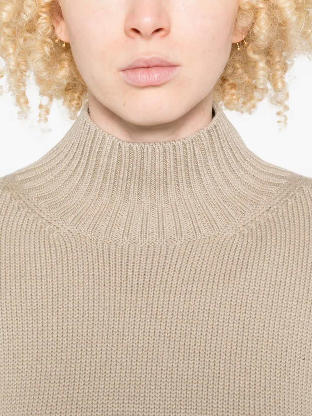 Fabiana Filippi Trui met hoge hals Beige