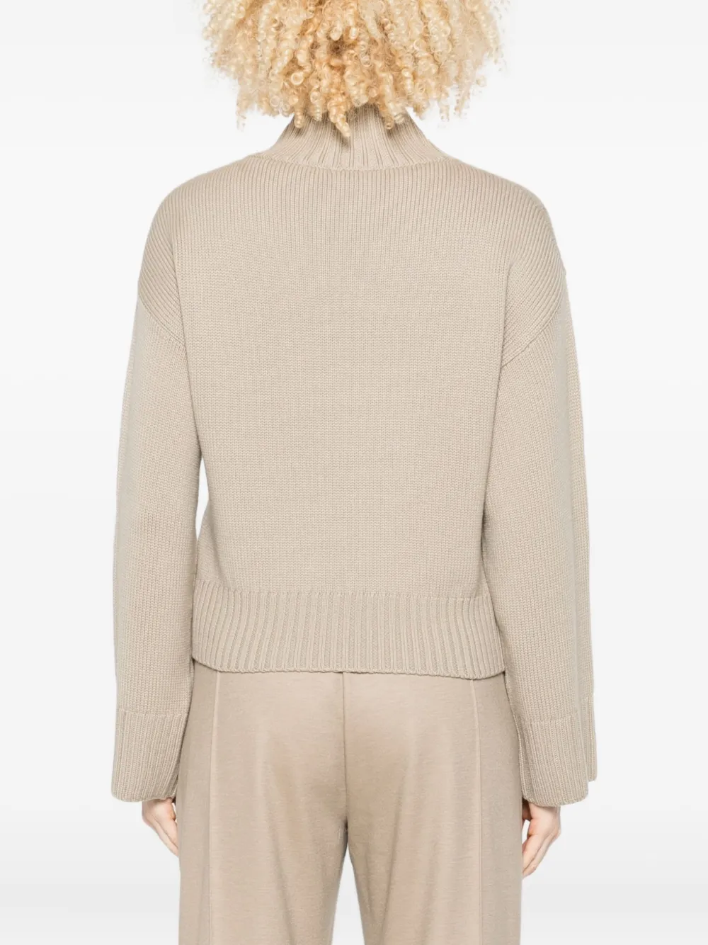 Fabiana Filippi Trui met hoge hals Beige