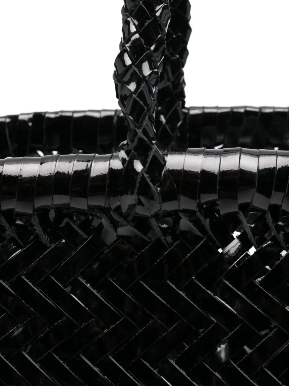 DRAGON DIFFUSION Triple Jump geweven leren shopper Zwart