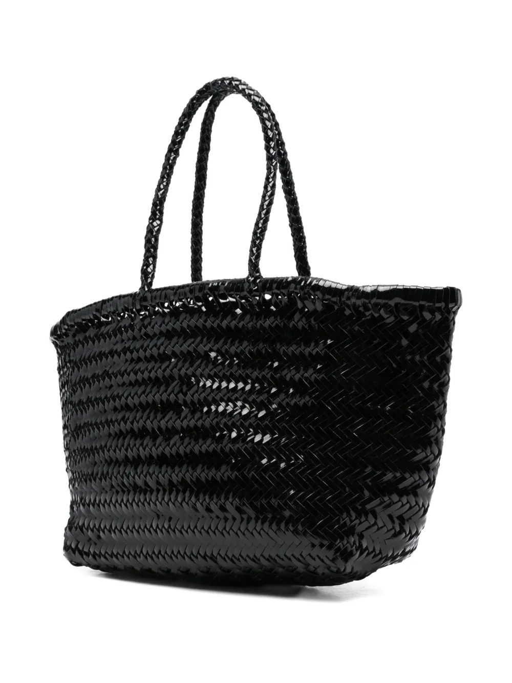 DRAGON DIFFUSION Triple Jump geweven leren shopper Zwart