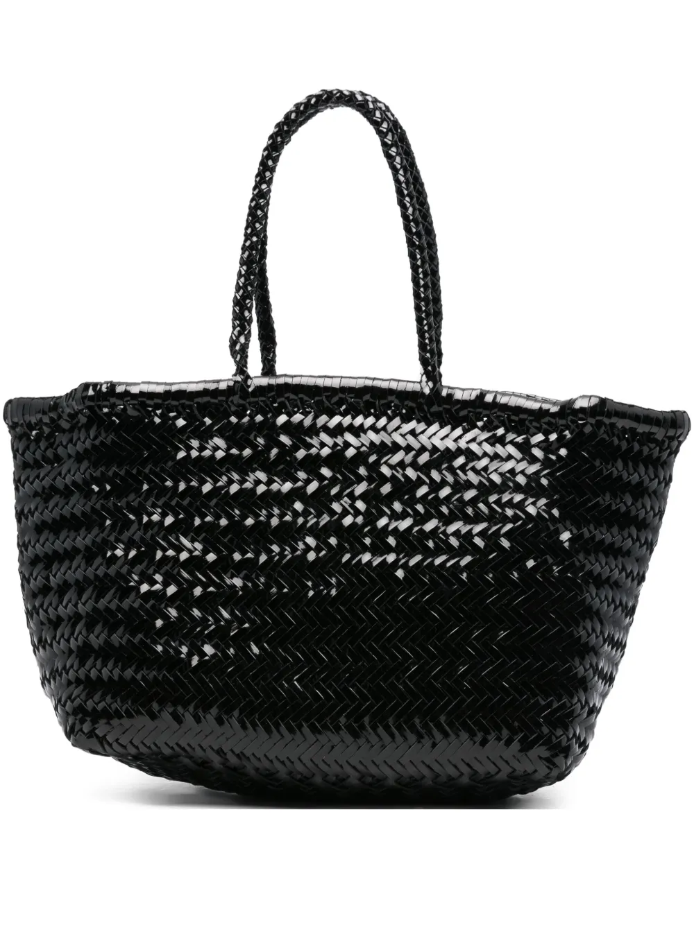 DRAGON DIFFUSION Triple Jump woven-leather tote bag | Black | Image 1