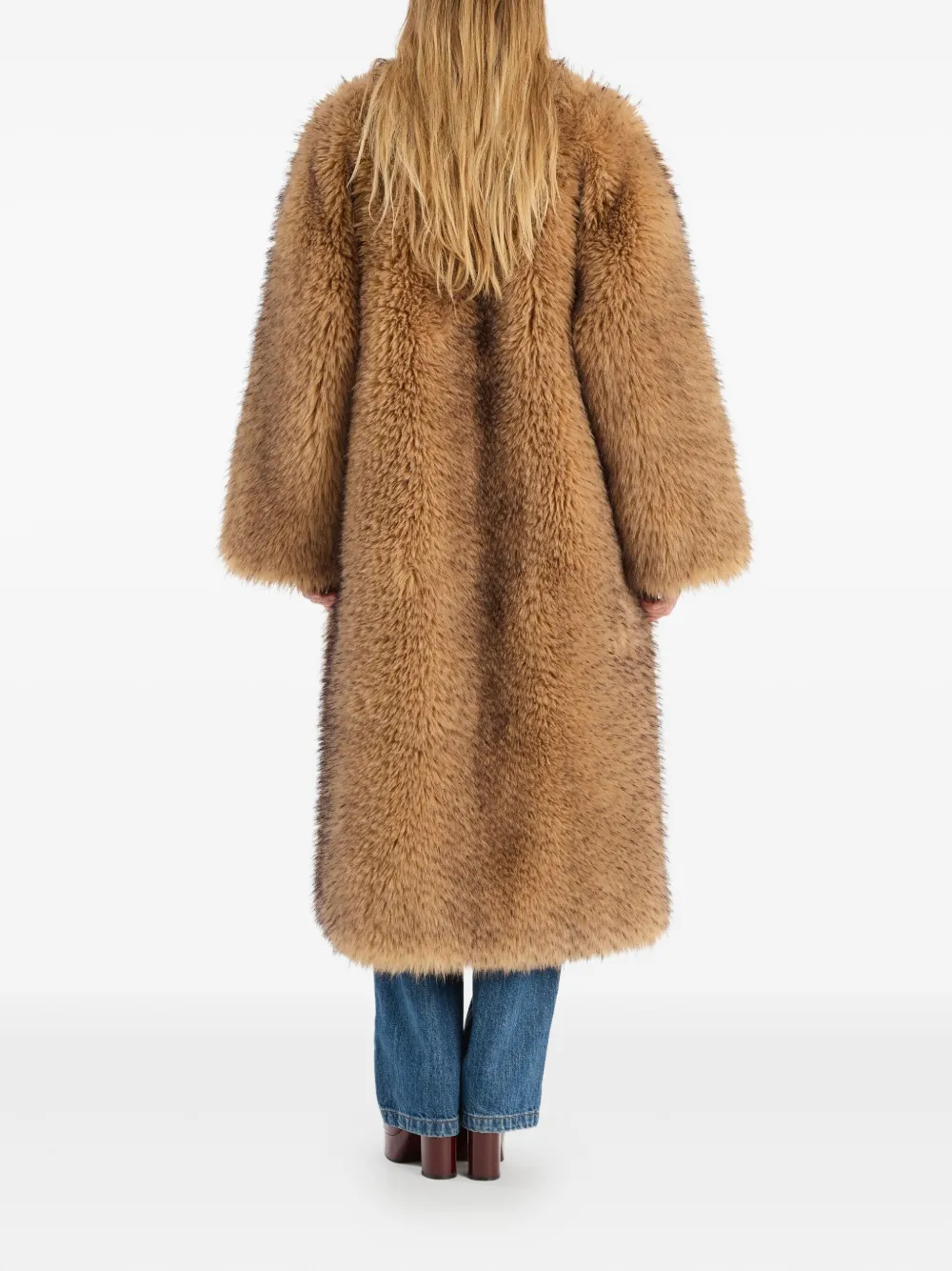 Rotate Birger Christensen Long Coat In Gold