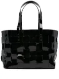 DRAGON DIFFUSION patent-leather-woven tote bag - Black