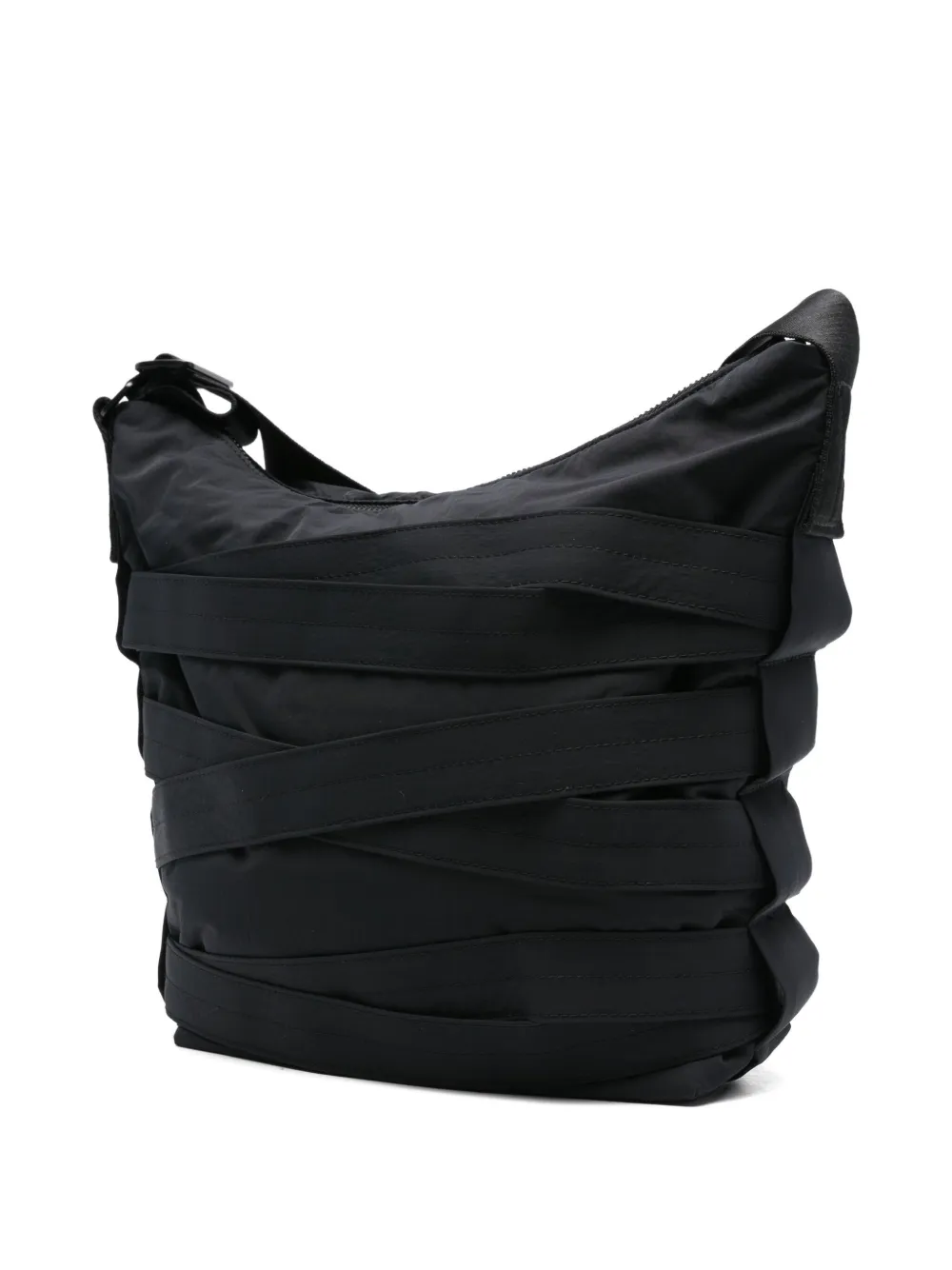 Y-3 wrapped-strap shoulder bag - Zwart
