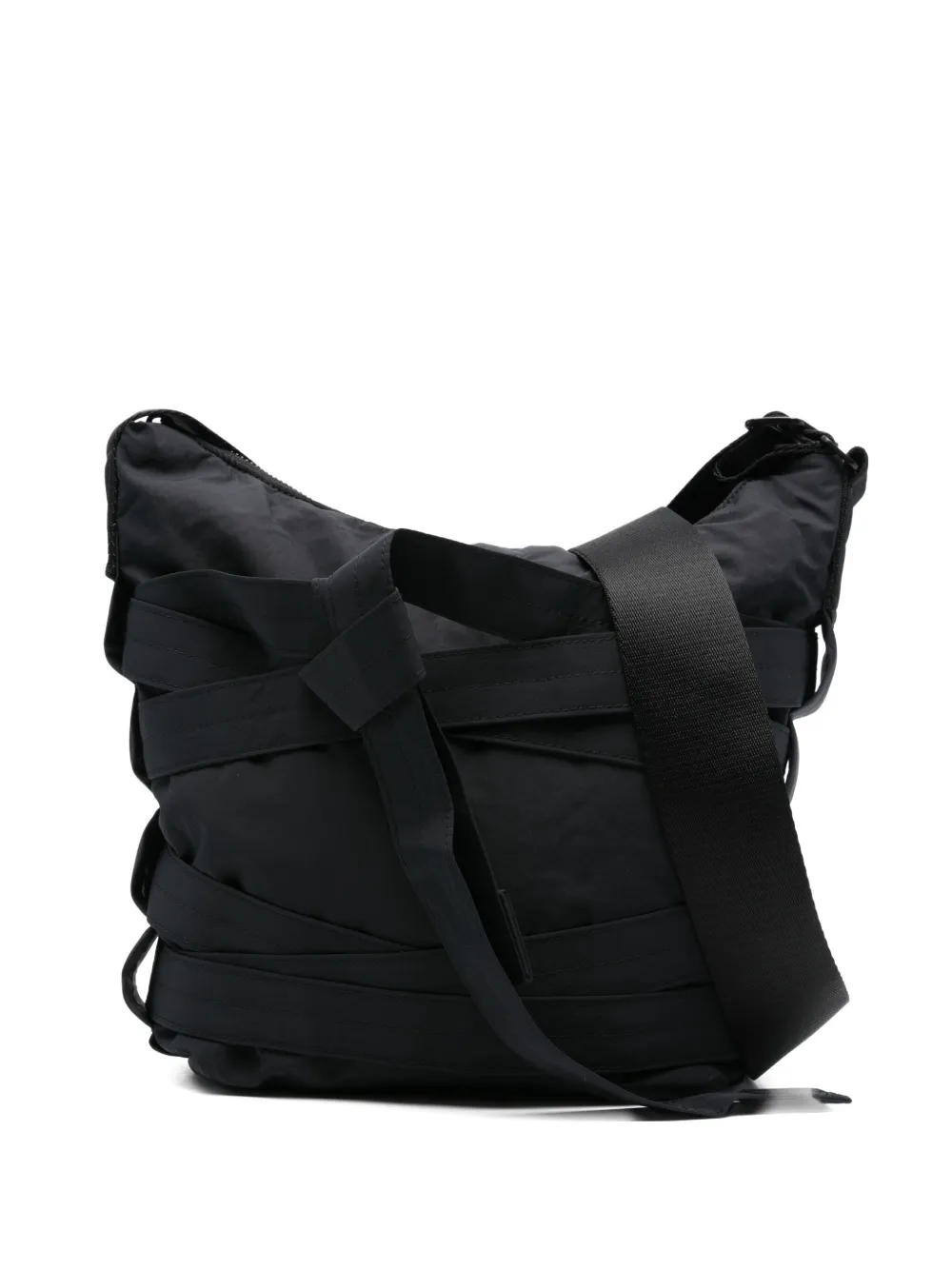 Y-3 wrapped-strap shoulder bag - Nero