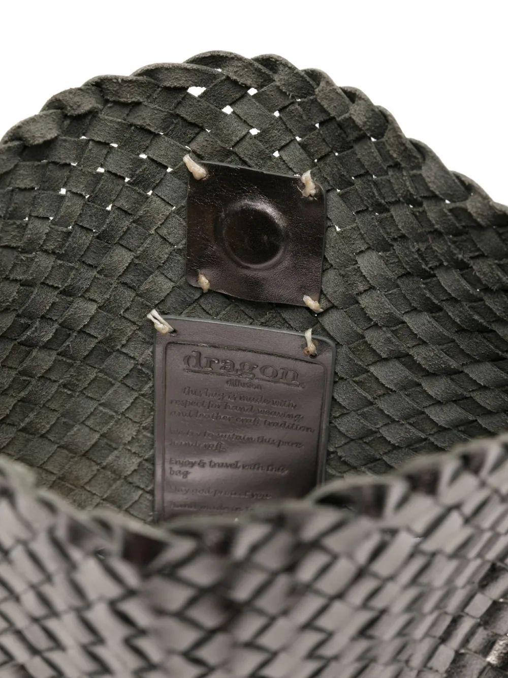DRAGON DIFFUSION woven leather shoulder bag Grijs
