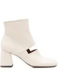 Chie Mihara 70mm cut-out block-heel ankle boots - Neutrals