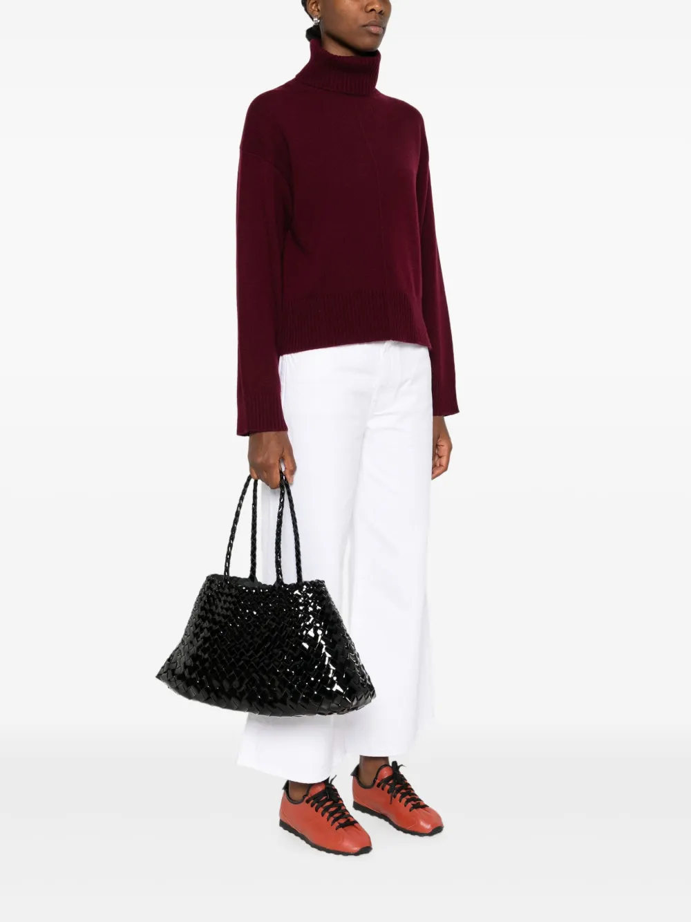 DRAGON DIFFUSION patent-leather woven tote bag | Image 2