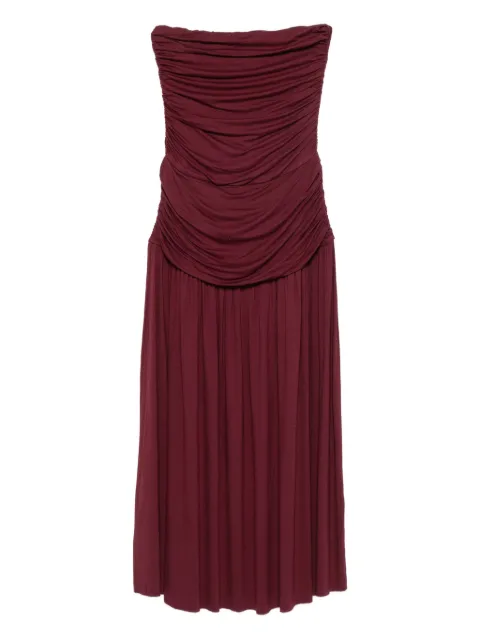 Gimaguas Fortuna strapless gathered midi dress