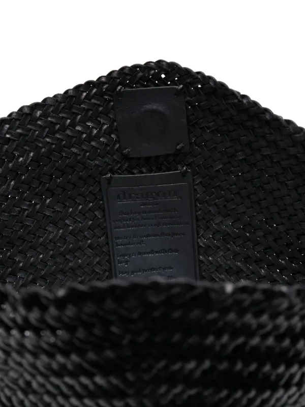 DRAGON DIFFUSION Santa Marta woven-leather Shoulder Bag | Black