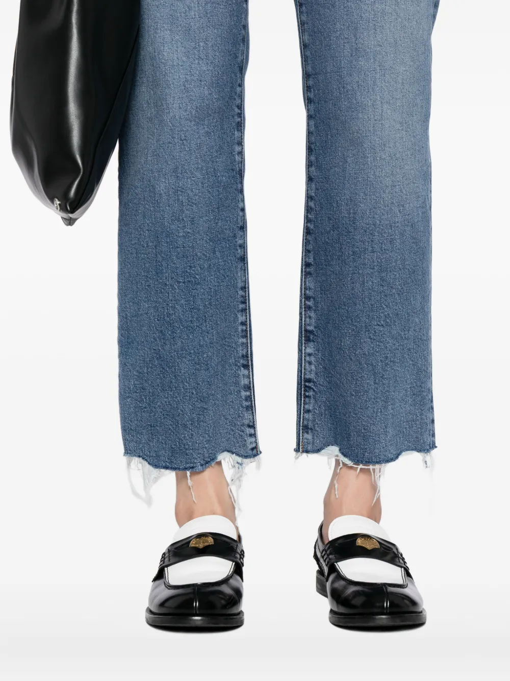 FRAME Ruler cropped jeans Blauw