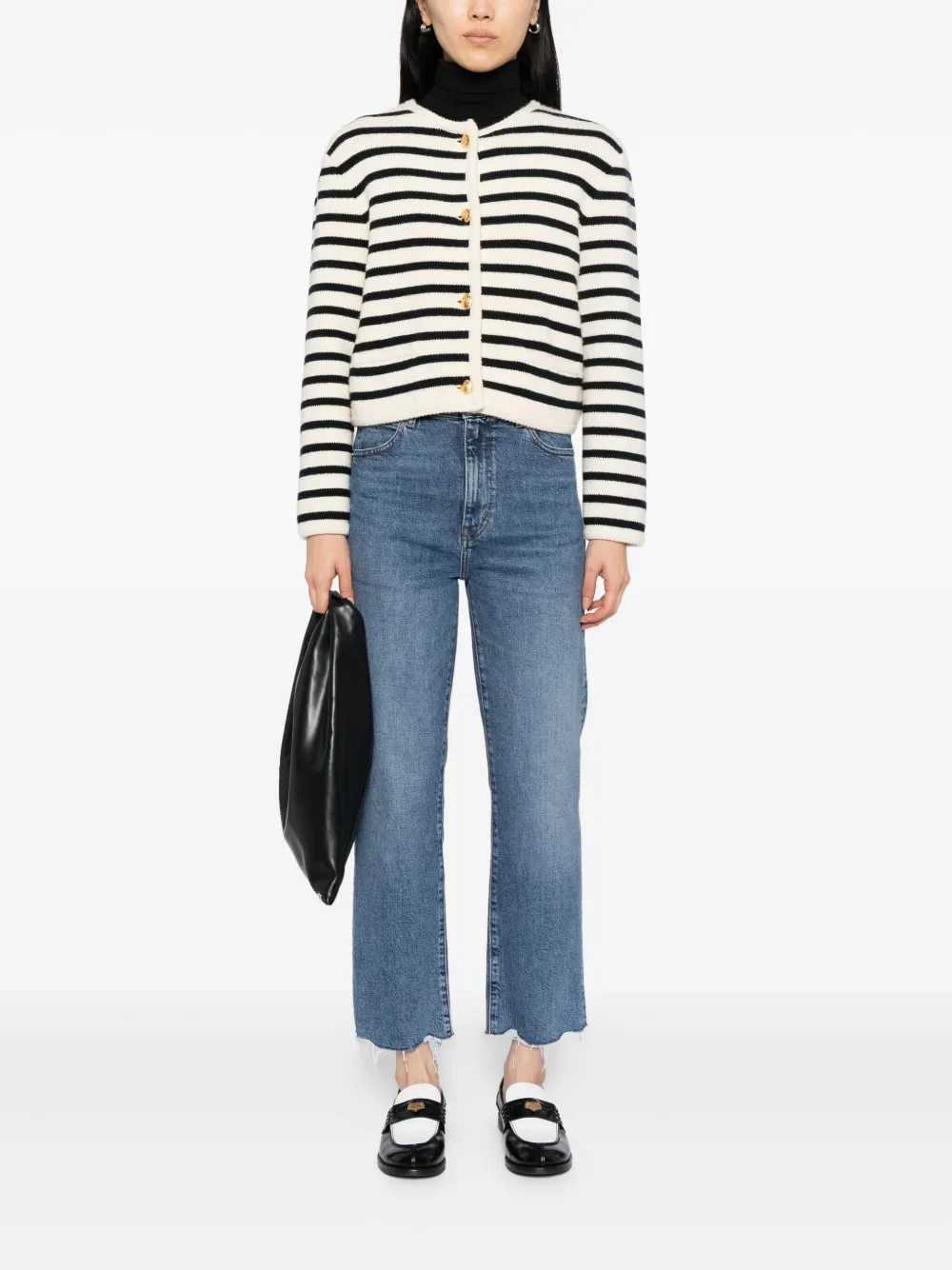 FRAME Ruler cropped jeans Blauw