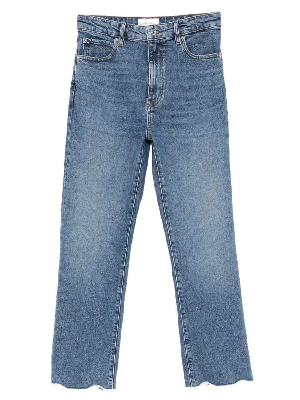 FRAME Ruler cropped jeans Blauw