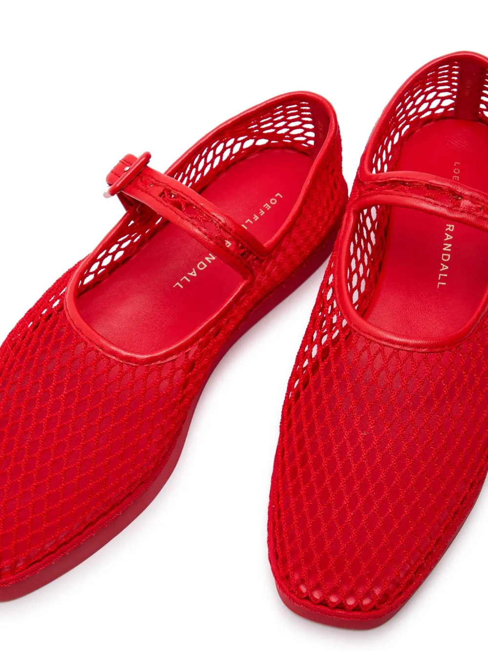 Loeffler Randall Rita mesh ballerina's Rood
